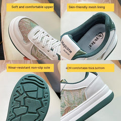 Chunky Canvas Chill Internet - famous Student Retro Sports Board Shoes Beige Green