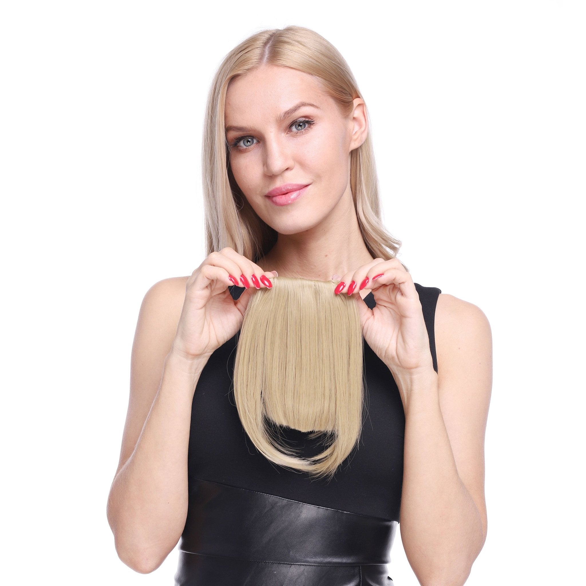 Clip - On Synthetic Hair Bangs Accessory: Fake Bangs Piece 18