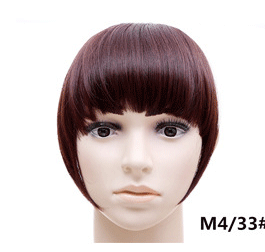 Clip - On Synthetic Hair Bangs Accessory: Fake Bangs Piece B3 4 33