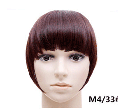 Clip - On Synthetic Hair Bangs Accessory: Fake Bangs Piece B3 4 33