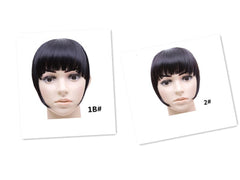 Clip - On Synthetic Hair Bangs Accessory: Fake Bangs Piece B3 1B B32