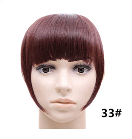 Clip - On Synthetic Hair Bangs Accessory: Fake Bangs Piece B3 33