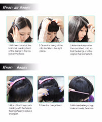 Clip - On Synthetic Hair Bangs Accessory: Fake Bangs Piece 18