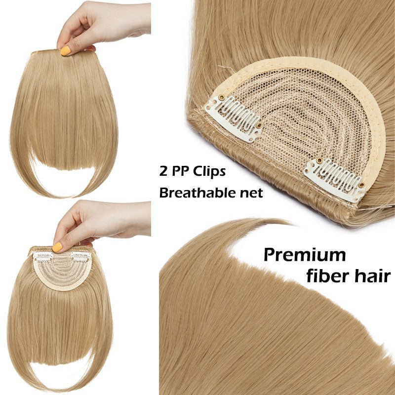 Clip - On Synthetic Hair Bangs Accessory: Fake Bangs Piece 18