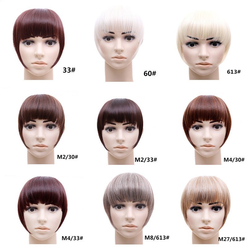 Clip - On Synthetic Hair Bangs Accessory: Fake Bangs Piece 18