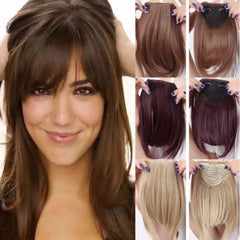 Clip - On Synthetic Hair Bangs Accessory: Fake Bangs Piece 18