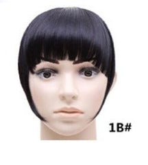 Clip - On Synthetic Hair Bangs Accessory: Fake Bangs Piece B3 1B