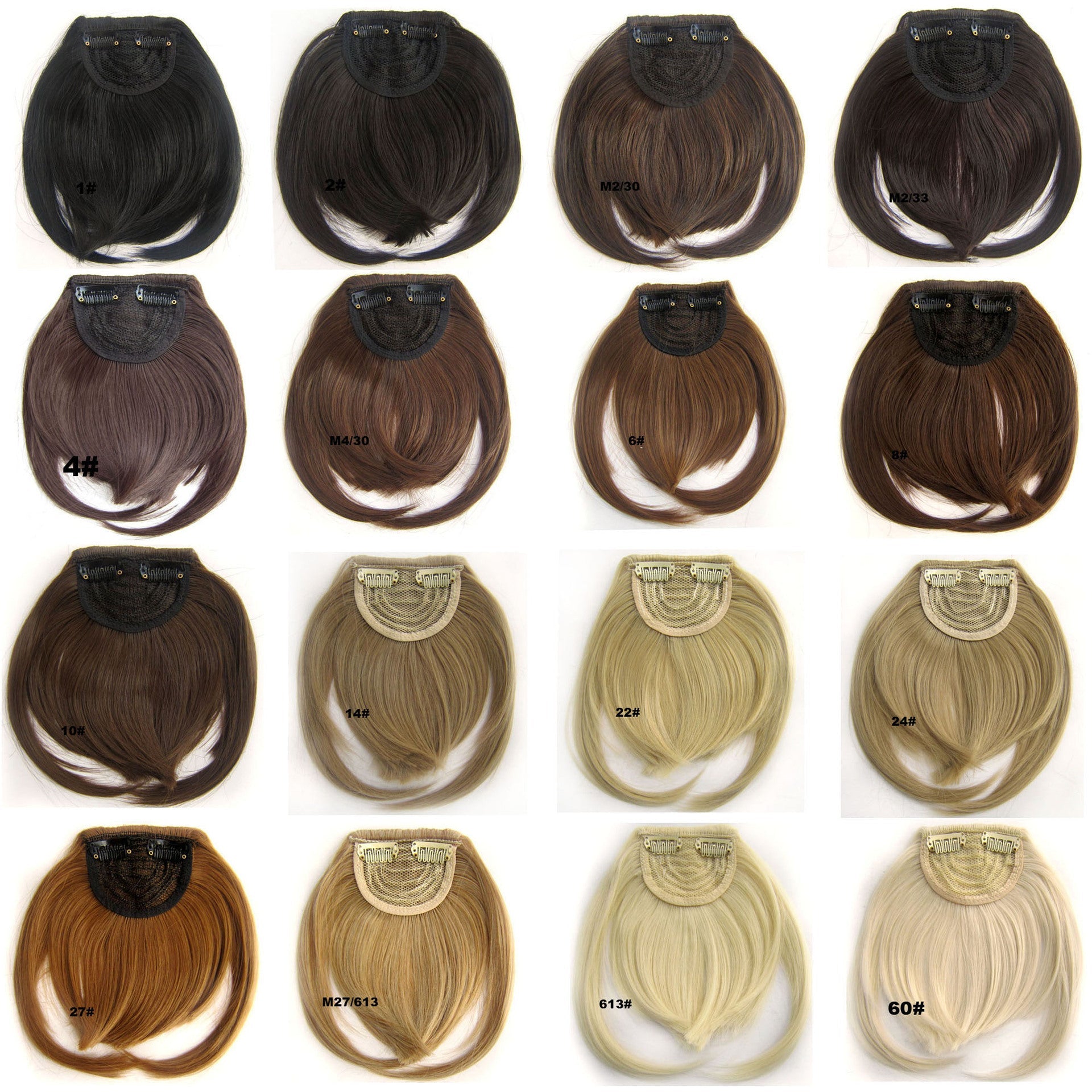 Clip - On Synthetic Hair Bangs Accessory: Fake Bangs Piece 18