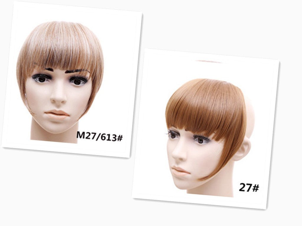 Clip - On Synthetic Hair Bangs Accessory: Fake Bangs Piece B3 M27 613 B3 27