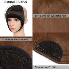 Clip - On Synthetic Hair Bangs Accessory: Fake Bangs Piece 18