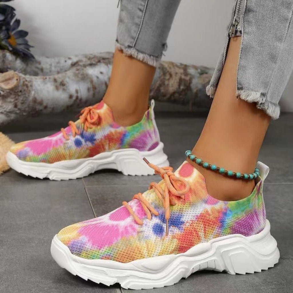 Cloud - Like Casual 3 D Printed Flowers Slip - on Light Gym & Brunch Shoes Color