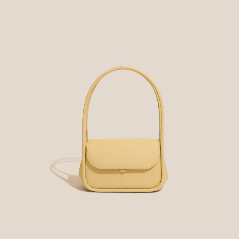 Clutch Style One Shoulder White Handbag for Women Yellow