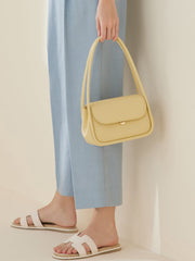 Clutch Style One Shoulder White Handbag for Women Blue