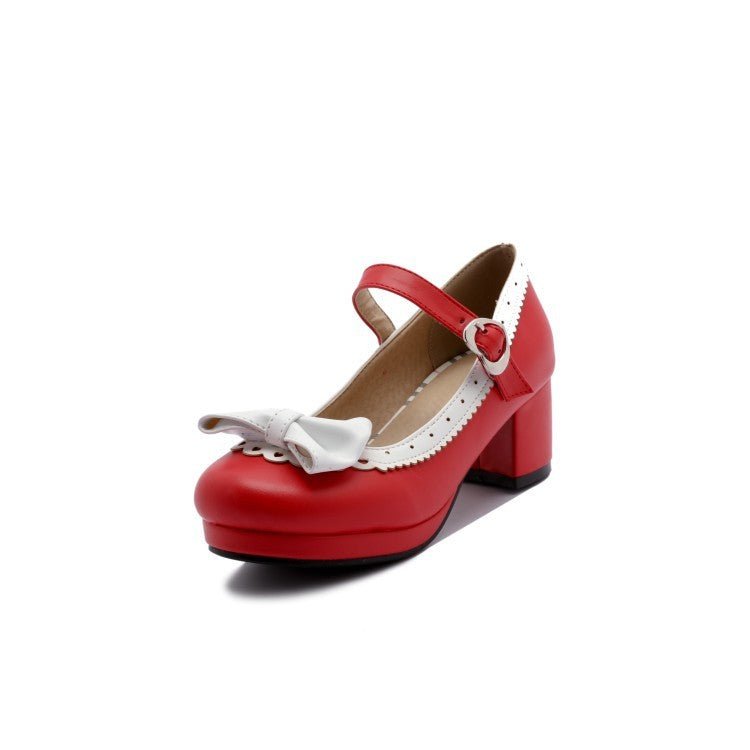 College wind bow shoes Black