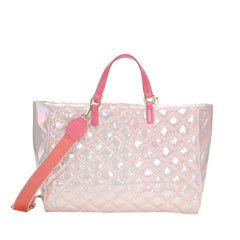 Colorful Diamond Embroidery Thread Handbag for Women with Large Capacity Pink