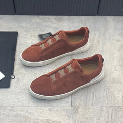 Comfortable All - matching Casual Sports Board Shoes Frosted Red Brown