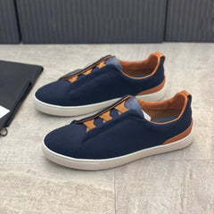 Comfortable All - matching Casual Sports Board Shoes Frosted Dark Blue