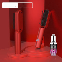 Compact Rechargeable 2 - in - 1 Hair Styler and Hot Air Comb Kit Set Ferrari Red Suit