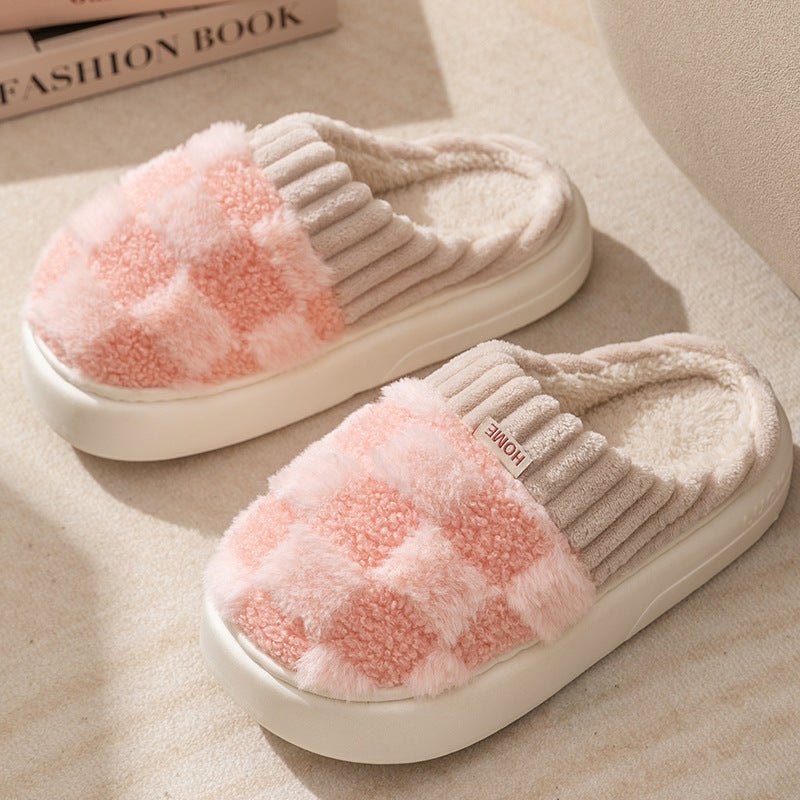 Cotton Comfy Relaxing Supportive Slippers Women's Winter Indoor Pink