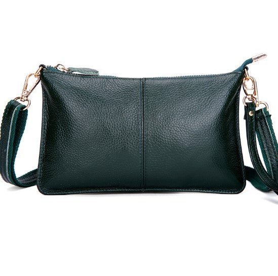 Cowhide Clutch Bag – Dinner & Leisure for Ladies Blackish green