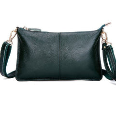 Cowhide Clutch Bag – Dinner & Leisure for Ladies Blackish green