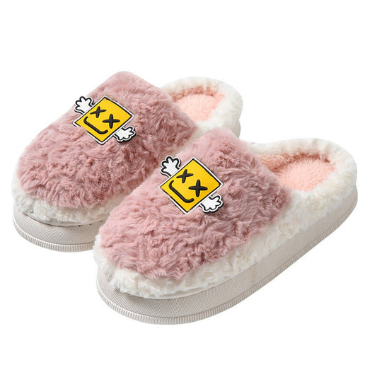 Cozy Cartoon Cotton Slippers Women's Dormitory Non - slip for Indoors MT002 Blue