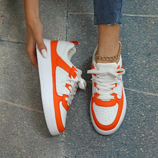 Cozy Cloud - Like Kicks Couple Platform Sneakers Soft Bottom Comfortable White Orange