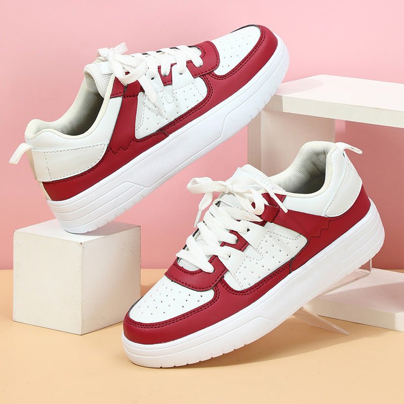 Cozy Cloud - Like Kicks Couple Platform Sneakers Soft Bottom Comfortable White Red