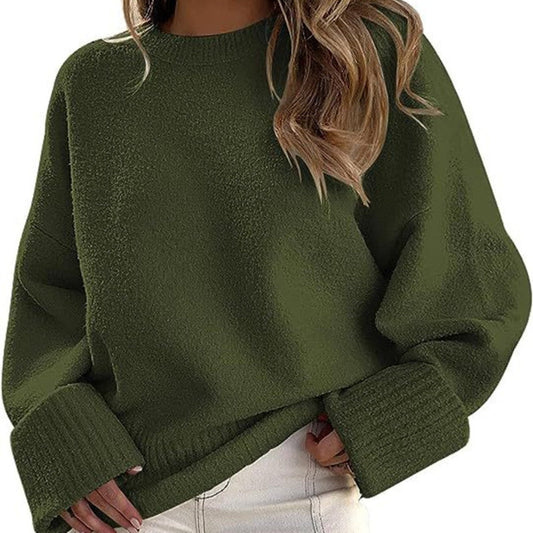 Cozy Plush Long Sleeve Sweater Black