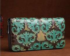 Creative Top Layer Leather Women's Vintage Wallet Brown Red
