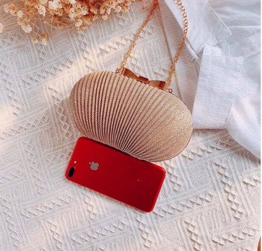 Crossbody Frosted Clutch Bag Gold