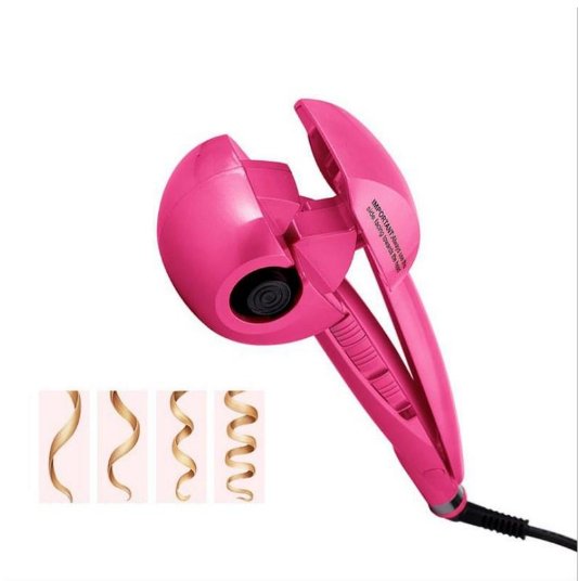 CurlBliss Perm Pro: Ceramic Hair Curling Iron for Perfect Curls Pink