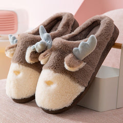 Cute Cozy Warm Cloud Nests Indoor Slippers For Keeping Warm At Home Brown