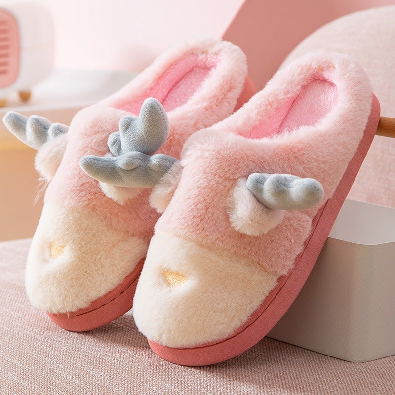 Cute Cozy Warm Cloud Nests Indoor Slippers For Keeping Warm At Home Pink