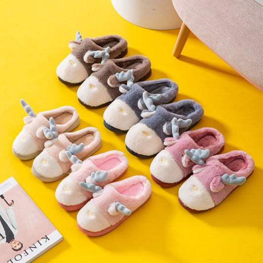 Cute Cozy Warm Cloud Nests Indoor Slippers For Keeping Warm At Home Brown