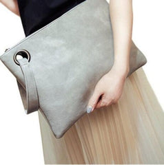 Dark Grain Clutch – PU Office Casual Bag