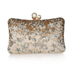 Retro Sequin Banquet Clutch Bag