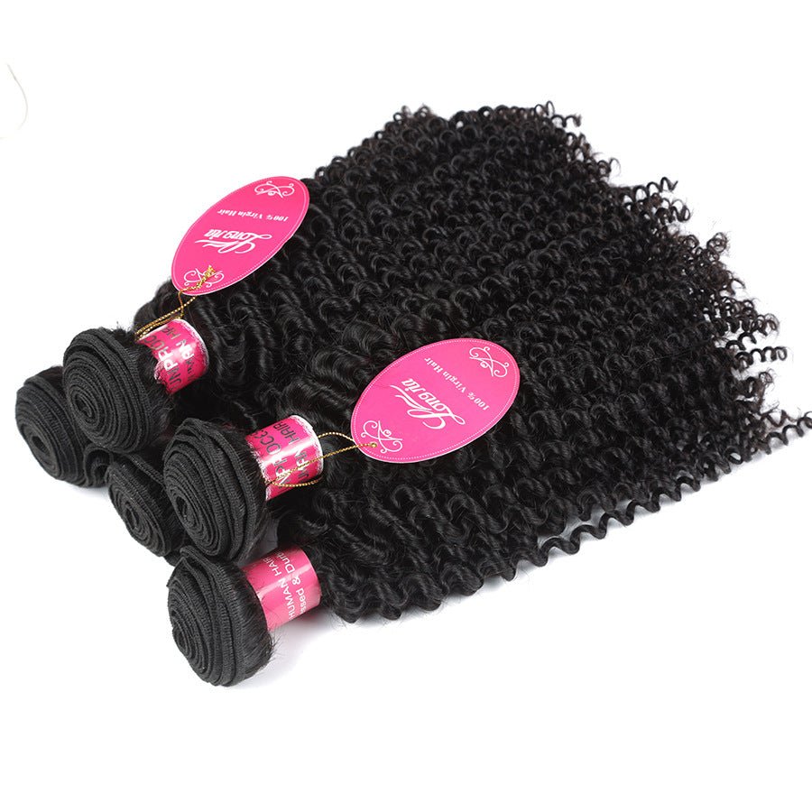 Deep Curly Brazilian Human Hair Bundles Wig (10A Grade) 10inch 25cm