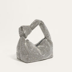 Diamond Rhinestone Chain Fashion Bag: Sparkle in Style Silver