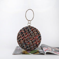 Dinner Handmade Small Fragrance Clutch Bag Black