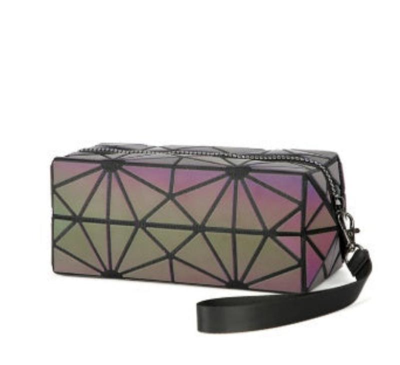 Discolored irregular semicircular cosmetic bag Rectangle