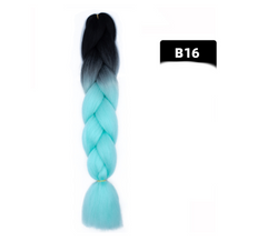 Gradient Silk Wig: Big Braid African Chemical Fiber High Temp B16