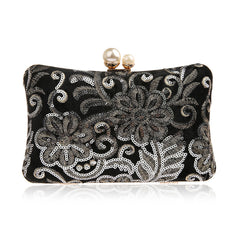 Retro Sequin Banquet Clutch Bag