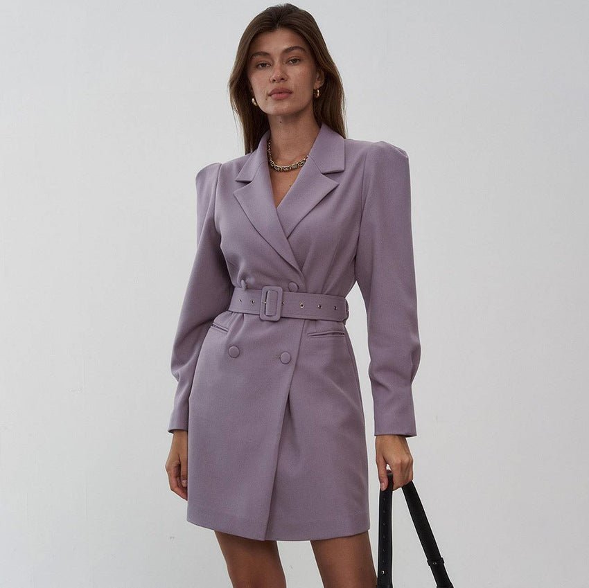 Elegant French Style Business Suit and Dress Light Purple