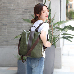 Elegant Soft Leather Women's Fashion Backpack for a Stylish Statement Green