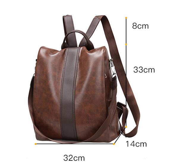 Elegant Soft Leather Women's Fashion Backpack for a Stylish Statement Green