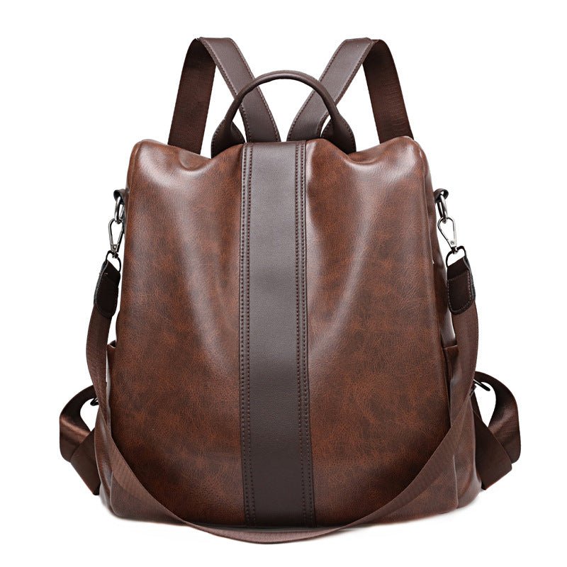 Elegant Soft Leather Women's Fashion Backpack for a Stylish Statement Green