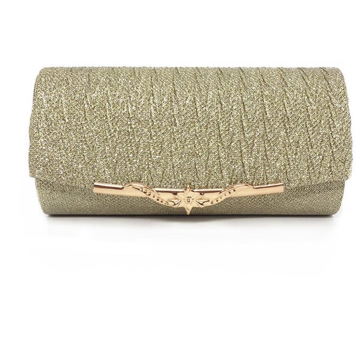 Elegant Wedding Clutch Shoulder Bag with Chain Black