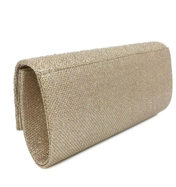Elegant Wedding Clutch Shoulder Bag with Chain Black