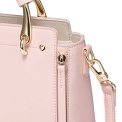 Embroidered Cat Lady Handbag with Clutch Pink